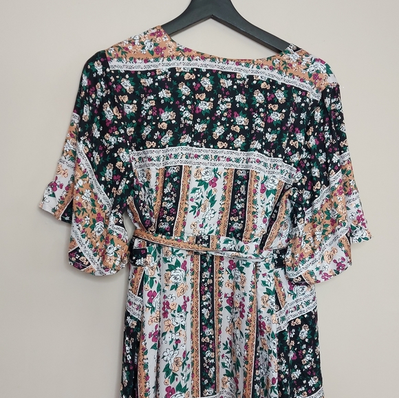 Pinkblush Floral Patchwork Midi Dress - Picture 6 of 13